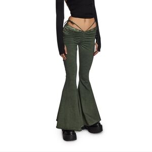 Dollskill Echo V-Cut Washed Bell Bottoms Flare Pants XXL